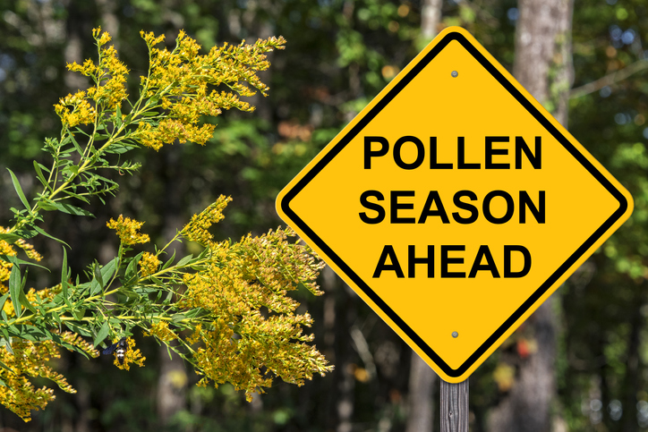 pollen season ahead sign