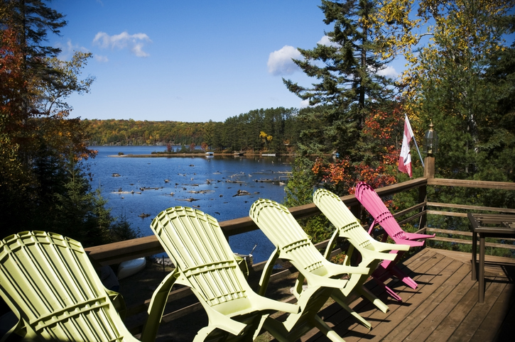 cottage closing chairs on deck
